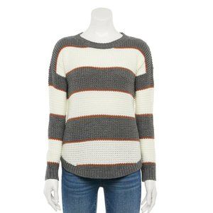Juniors' XXL SO® Shirttail Hem Pullover Sweater